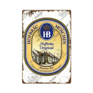 Imagem de Placa De Metal Vintage Da Marca De Cerveja Alemã Para Decoração De Bar