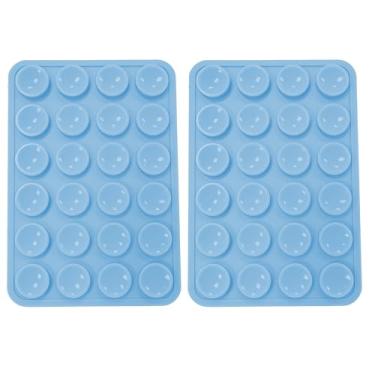 Imagem de Suporte de telefone com sucção dupla face de silicone, 2 peças, aderência adesiva removível, acessório de selfie e vídeo com as mãos livres, suporte de sucção de telefone TikTok tendência para iPhone