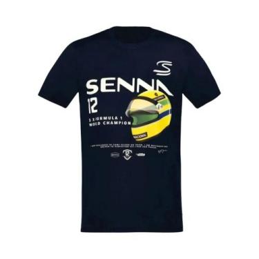 Imagem de Camiseta Unissex Estampada Em 3D Ayrton Senna No.12 Carro De Corrida V