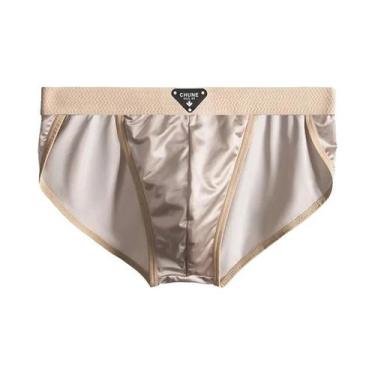 Imagem de Cuecas Masculinas De Seda Gelada Semelhante Ao Cetim, Verão, Suaves, R