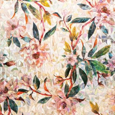 Imagem de Película de privacidade prisma 3D para janela de neve magnólia arco-íris decorativa vidro deslizante matizes para porta de vidro controle de calor anti UV removível adesivo de cobertura estática