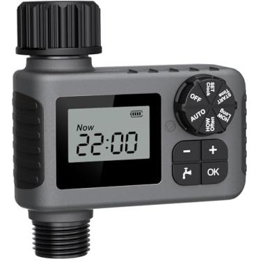 Imagem de Insoma Temporizador de mangueira, temporizador de água programável para mangueira de jardim com sistema de irrigação manual/automático, temporizadores de irrigação para uso externo