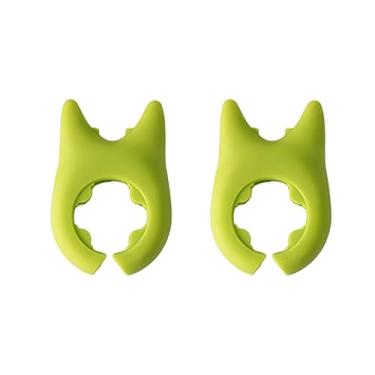 Imagem de Pacote com 2 descansos de colher de silicone laranja – Suportes de utensílios de cozinha antiderrapantes resistentes ao calor para fogão, lindos descansos de clipe de panela de cozinha para espátulas
