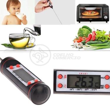 Imagem de Termômetro Culinário Cozinha Digital Mede -50ºc A +300ºc