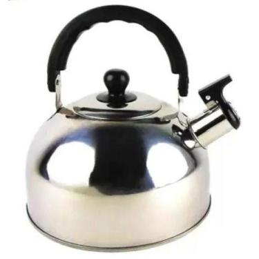 Imagem de Chaleira em Aço Inox com Apito 2 Litros  Alça Térmica para Café, Chá, 