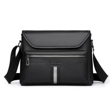 Imagem de Bolsa Messenger Bolsa de ombro de couro PU para homens - yiweisai