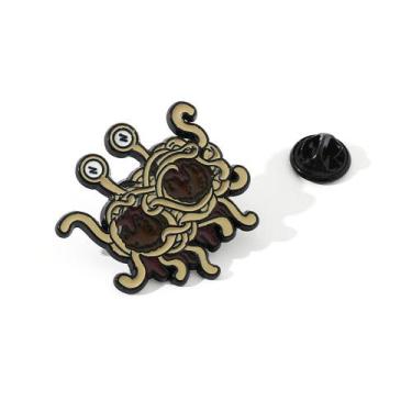 Imagem de Blusa de espaguete engraçada Creative Pasta Monster Brooch Pins - Yiwe