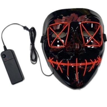 Imagem de Máscara LED luminosa Bloody Ghost, decoração de Halloween para rosto i