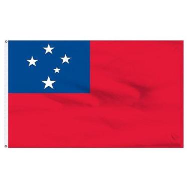 Imagem de Bandeira Samoa Nacional 150x90cm Poliéster Premium - yiweisai