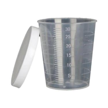Imagem de Copo Medidor Transparente com Tampa, Plástico, Pequeno, 30ml, 3Pcs - N