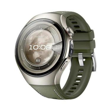 Imagem de Pulseira De Silicone Macio E Couro De 42mm E 46mm Para Huawei Watch5, 