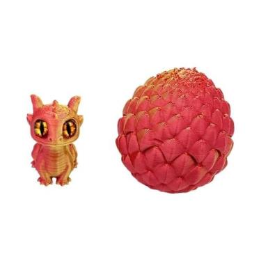 Imagem de Conjunto De Ovos De Dinossauro Impressos Em 3D Multicoloridos Com Tamp