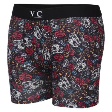 Imagem de Cueca Boxer Long Estampa Digital VC Skull - Vitoria Compras (VC), G, P