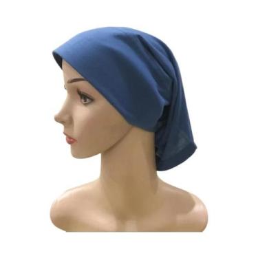 Imagem de Chapéu Tubular Feminino Hijab - Elástico, Liso e com Lenço de Papelão,