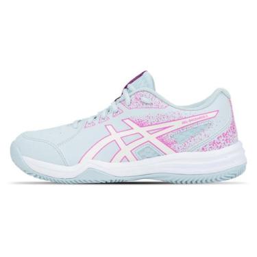 Imagem de Tênis ASICS Gel-Backhand 2 Saibro - Feminino - Azul/Rosa, 38