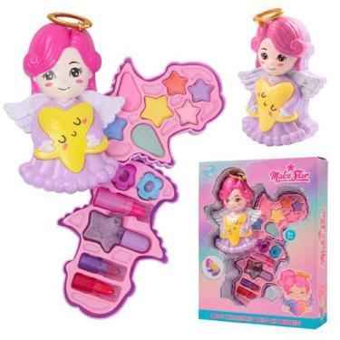 Imagem de Estojo De Maquiagem Completo Maleta De Anjinho Infantil Sombra Gloss B