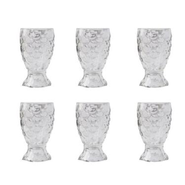 Imagem de Jogo de copo de vidro 50ml em alto relevo com 6 peças - Freecom