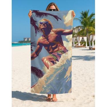 Imagem de Toalha Praia Banho Verão Surf Sol E Mar 70x140 Cm Estampada - Use Thuc