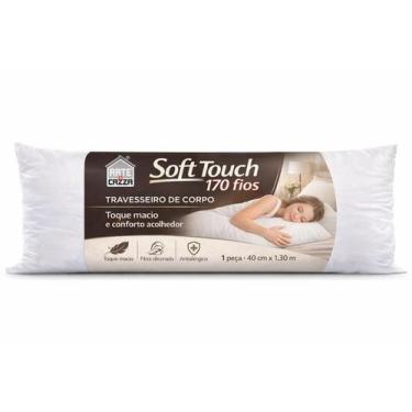 Imagem de Travesseiro de Corpo 40cm x 1,30m Soft Touch Branco - Arte & Cazza, Tr