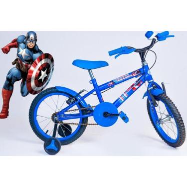 Imagem de Bicicleta Infantil Masculina Aro 16 - Azul - Personagem - OLK Bike