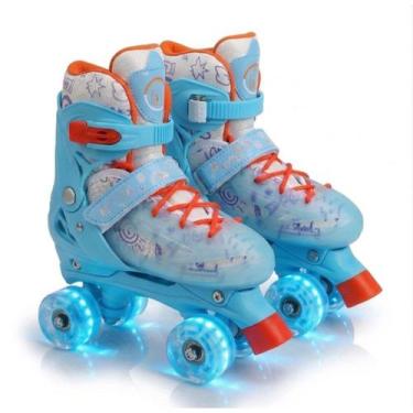 Imagem de Patins Infantil Quad com rodas de Led, tamanhos com regulagem 28 ao 32
