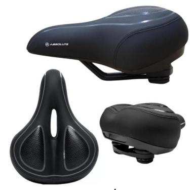 Imagem de Selim Absolute com Gel Elastômero Super Confortável Bike Preto/Vermelh