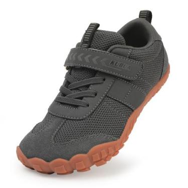 Imagem de Tênis KUBUA Kids Barefoot Shoes cinza escuro tamanho 3,5 Big Kid