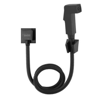 Imagem de Ducha Higiênica Completa Quadrado Preto Fosco Black - Alpha Hidrometai