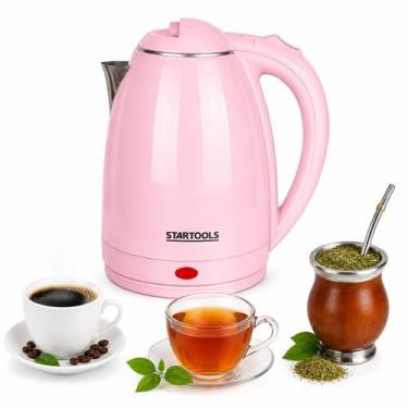 Imagem de Chaleira Elétrica Inox Startools 1,8L 1000W 110V ou 220V Rosa ou Azul 