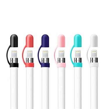 Imagem de [Pacote com 6] Suporte de tampa de silicone Fudda para Apple Pencil 1ª geração - Acessórios de capa protetora compatíveis com o novo iPad 9º, iPad 8º/7º/6º, iPad Pro 10.5, iPad Air 3ª, iPad Mini 5 Pencil
