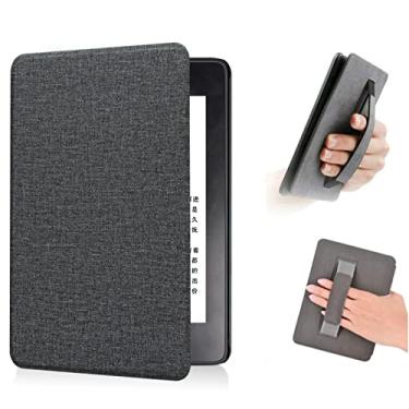 Imagem de A capa protetora com alça de mão é adequada para o Kindle Paperwhite 11ª geração, capa protetora de tecido com função de despertar automática