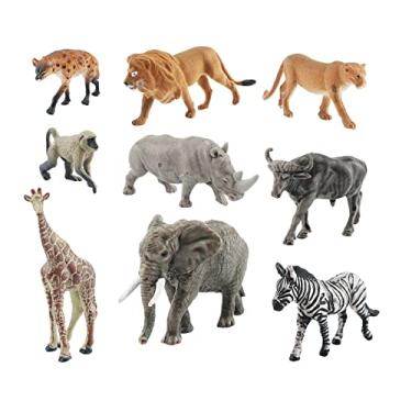 Imagem de Kokiya 9 peças estatuetas de animais em miniatura animais para coleção lembrancinhas de festa infantil brinquedo educativo