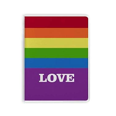 Imagem de Love LGBT Rainbow Homo Art Deco Presente Fashion Caderno Goma Diário Capa Macia