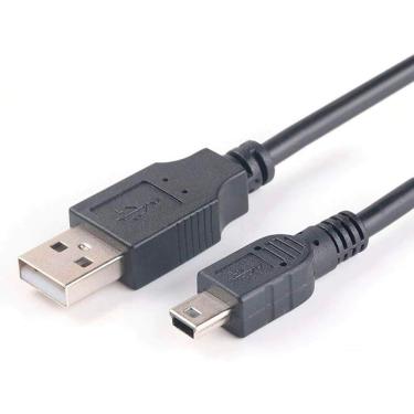 Imagem de Cabo USB para Mini USB - 5 pinos - para Câmera Digital/MP3/Celular - 1,8 metros