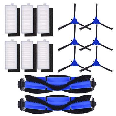 Imagem de Neutop Peças de reposição compatíveis com eufy RoboVac 11S, 15T, 30, 30C, 15C, 12, 25C, 35C, acessórios com 2 escovas principais de rodinhas, 6 conjuntos de filtros e 6 escovas laterais