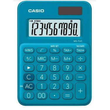 Imagem de Calculadora Casio MS-7UC-LB (10 Digitos) - Azul
