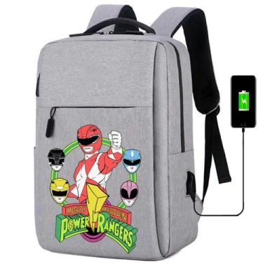 Imagem de Mochila USB Escolar Estampa Unissex Power Rengers Notebooks, Trabalho 