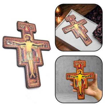 Imagem de Crucifixo Cruz de São Damião Parede MDF 24 cm - FORNECEDOR 2
