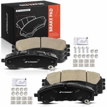 Imagem de A-Premium Conjunto de pastilhas de freio a disco de cerâmica dianteiras e traseiras compatível com Ford Ranger 2019 2020 2021 2022 2023, 8 peças