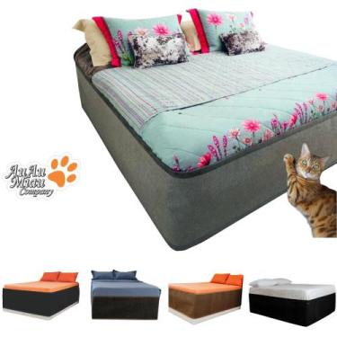 Imagem de Capa protetora cama box de casal e Arranhador para Gatos - Au Au Miau 
