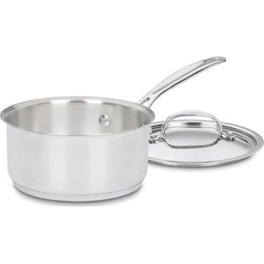 Imagem de Cuisinart Panela de 1,5 l com tampa, coleção clássica de panelas de aço inoxidável da Chef, 719-16