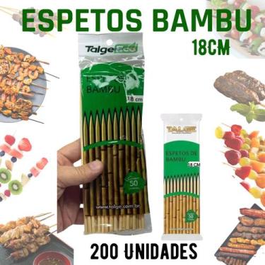 Imagem de Espeto de Bambu Para Churrasco, Doces, festa 18cm 200 unid - TALGE