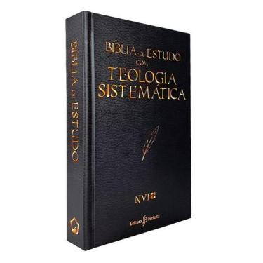 Imagem de Bíblia de Estudo com Teologia Sistemática  NVI  Capa Dura Preta