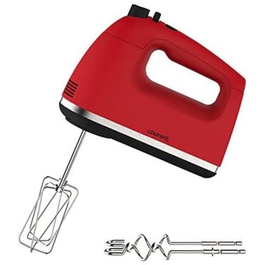 Imagem de Batedeira de Mão Elétrica com 5 Velocidades e Acessórios em Aço Inoxidável, 100W, 110v, COURANT CHM1560R, Vermelho