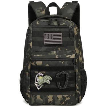 Imagem de Mochila tática infantil SunforMorning Army Molle 20L Black Camo