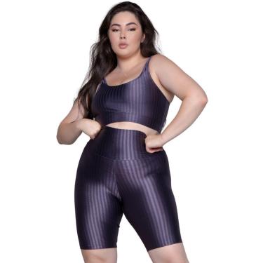 Imagem de Conjunto Top e Bermuda Plus Size New Zig 3D Serra e Mar Básico Cor:;Tamanho:50;Gênero:Feminino-Feminino