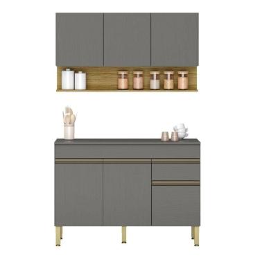 Imagem de Conjunto De Armarios Modulados Line - 6 Portas E 1 Gaveta