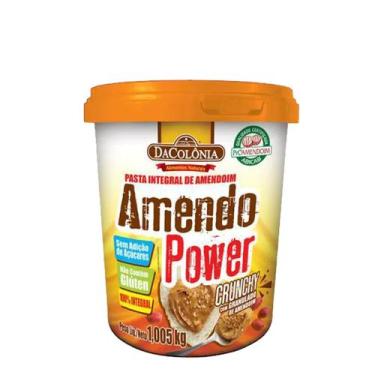 Imagem de Pasta de Amendoim Integral Amendo Power Crunchy Pote 1,005kg DaColônia
