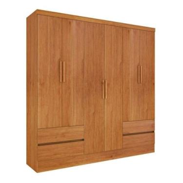 Imagem de Guarda Roupa Casal Oregon 6 Pt Cinamomo Mdp Móveis Tcil, Cinamomo