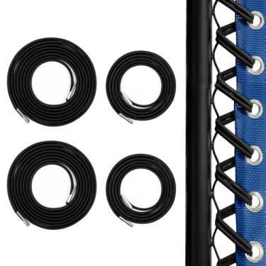 Imagem de MAQIHAN Cabo De Substituição Para Cadeira Gravidade - 4 Peças Kit Reparo Zero Corda Elástica Cadeiras Reclináveis Ao Ar Livre, Pátio, Espreguiçadeira, Bungee Beach, Dobrável (Preto)